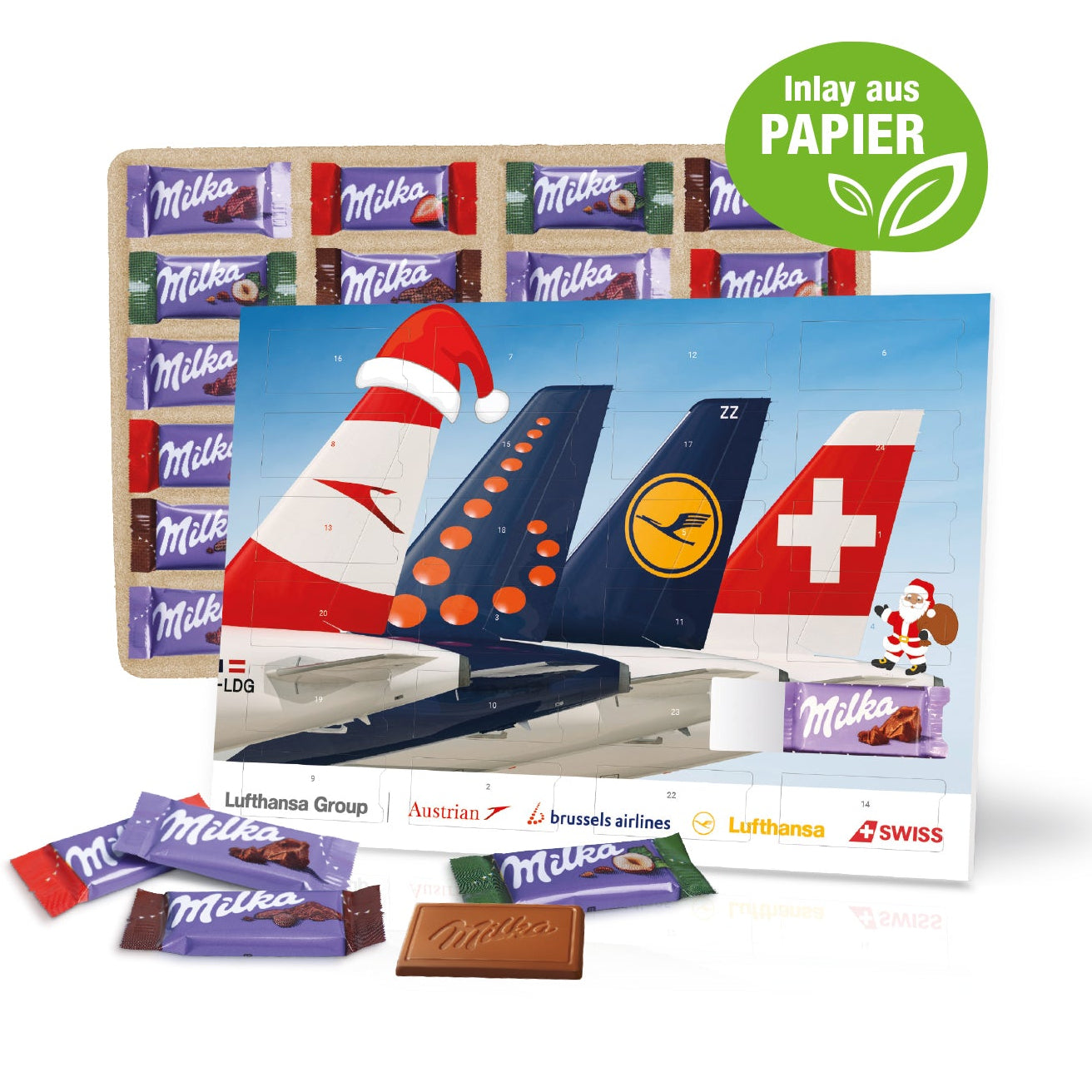 Tisch-Adventskalender mit Milka Schokolade