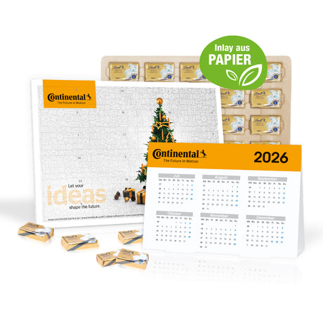 „2 in 1“ Adventskalender Schokolade mit Jahresplaner