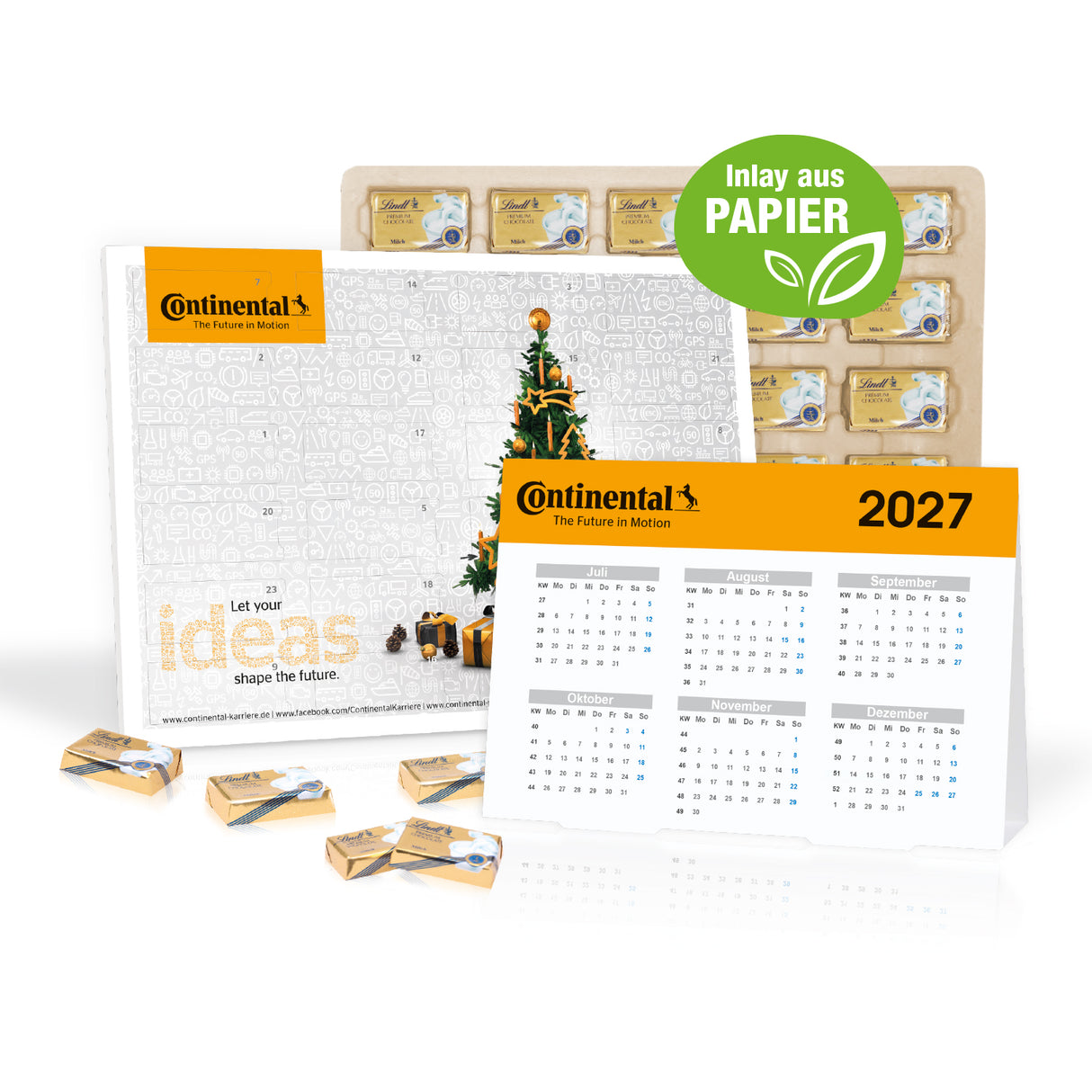 „2 in 1“ Adventskalender Schokolade mit Jahresplaner