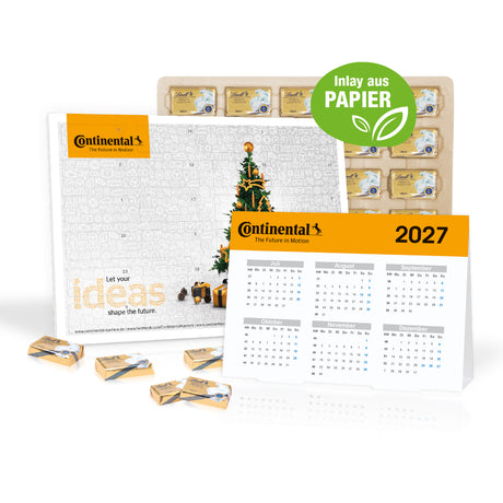 „2 in 1“ Adventskalender Schokolade mit Jahresplaner