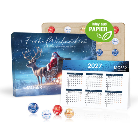 „2 in 1“ Adventskalender Schokolade mit Jahresplaner