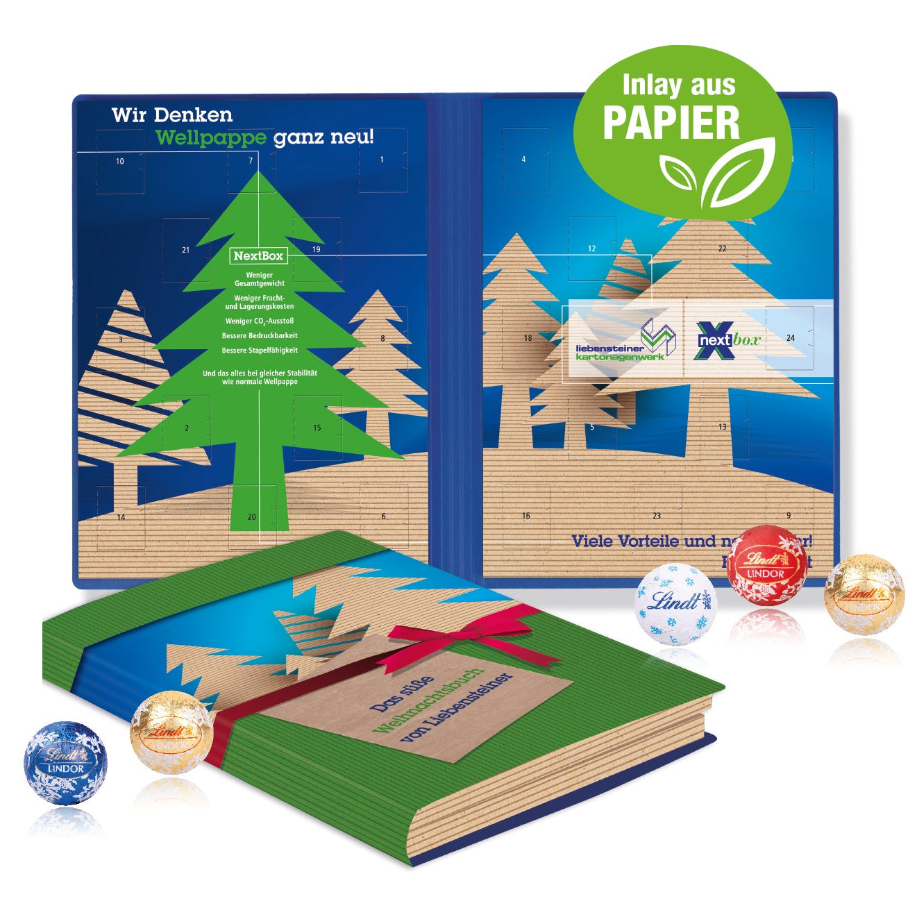 Adventskalender Weihnachtsbuch mit Lindt / Sarotti
