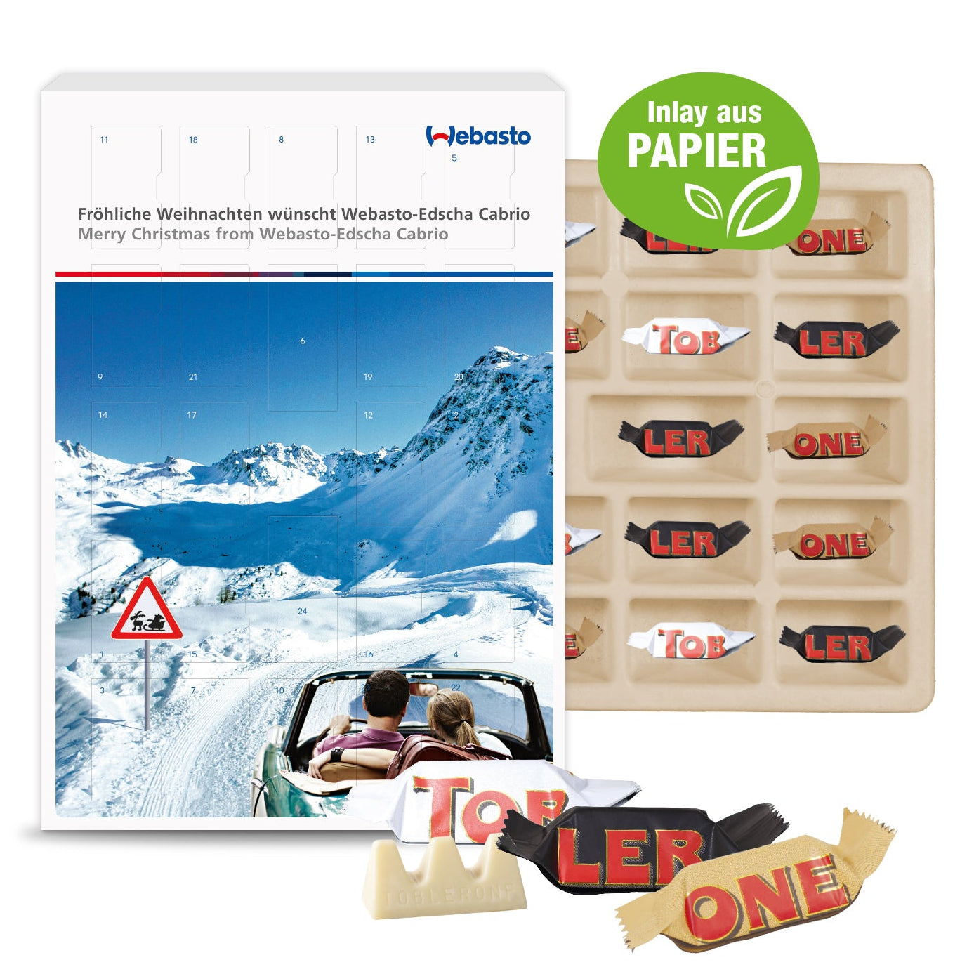 Toblerone Werbeartikel Adventskalender mit Firmen Logo