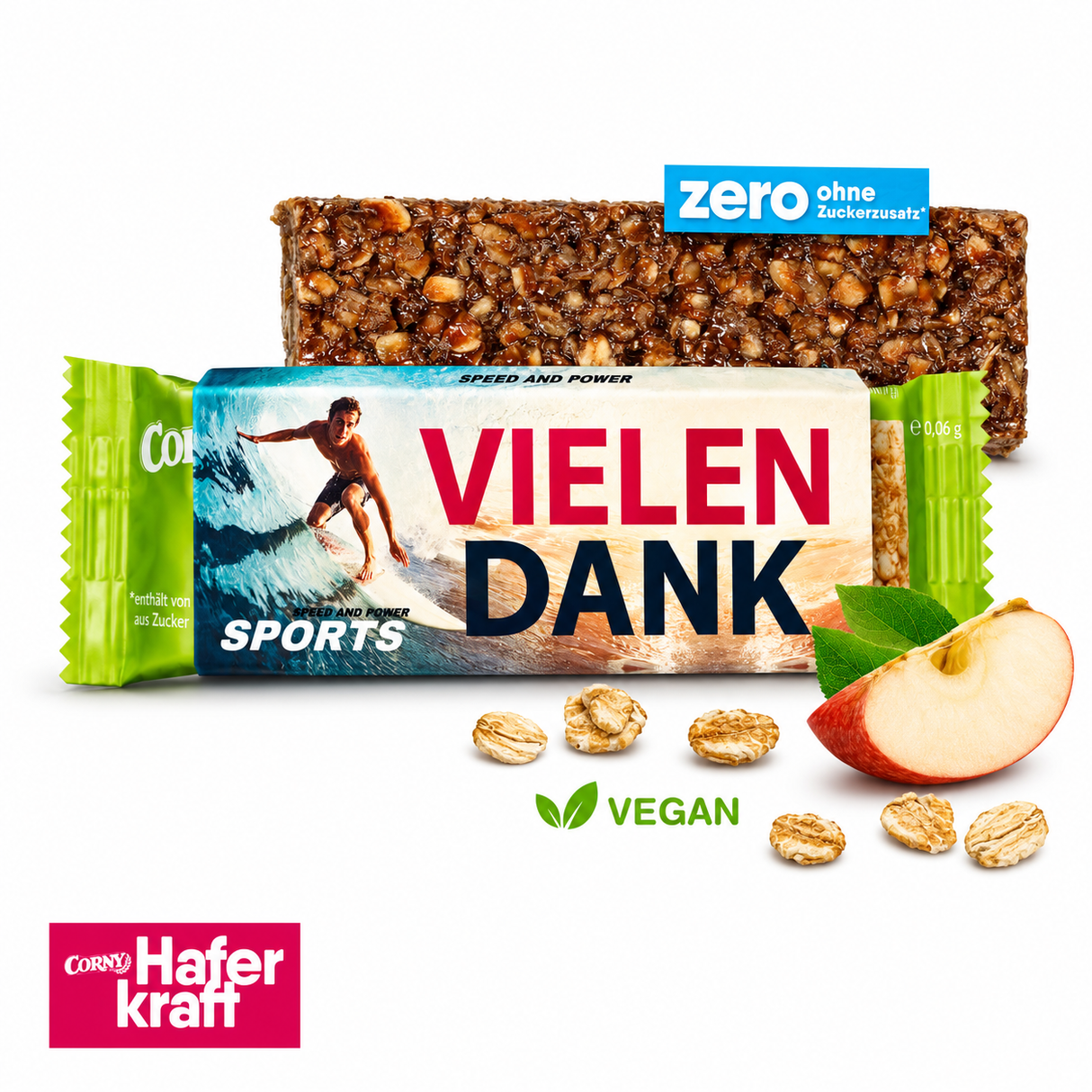 Corny Haferkraft Werbeartikel ohne Zucker