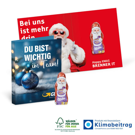Werbe-Klappkarte mit süßer Füllung