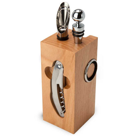 Buche-Block mit Wein