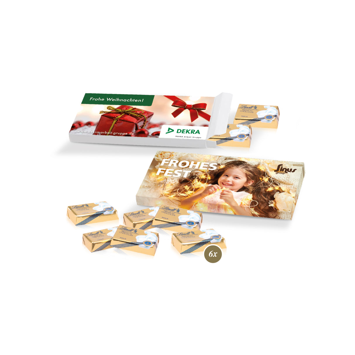 Präsentbox mit Lindt Weihnachten