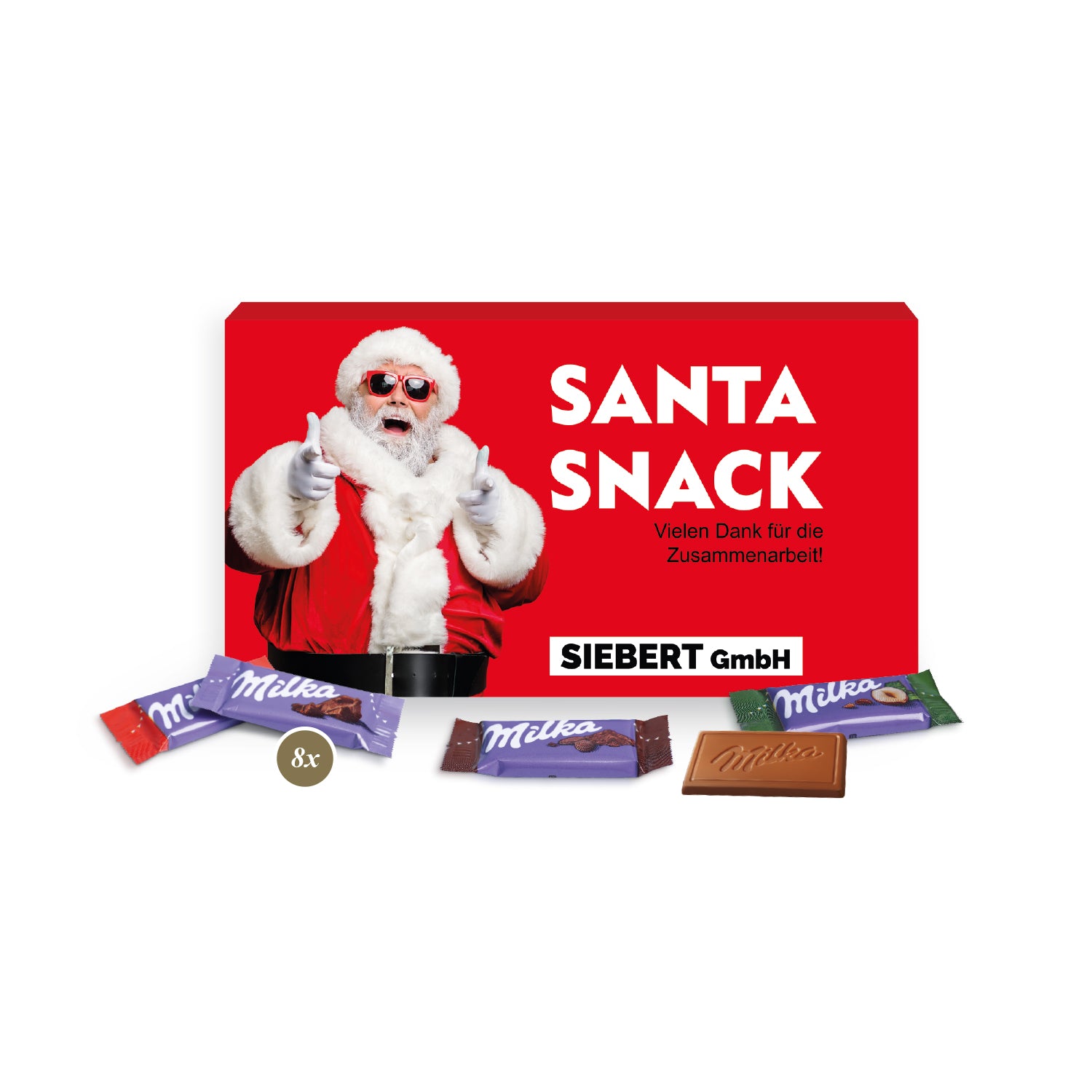 Weihnachtsgeschenk für Geschäftspartner - Milka Schokotäfelchen 