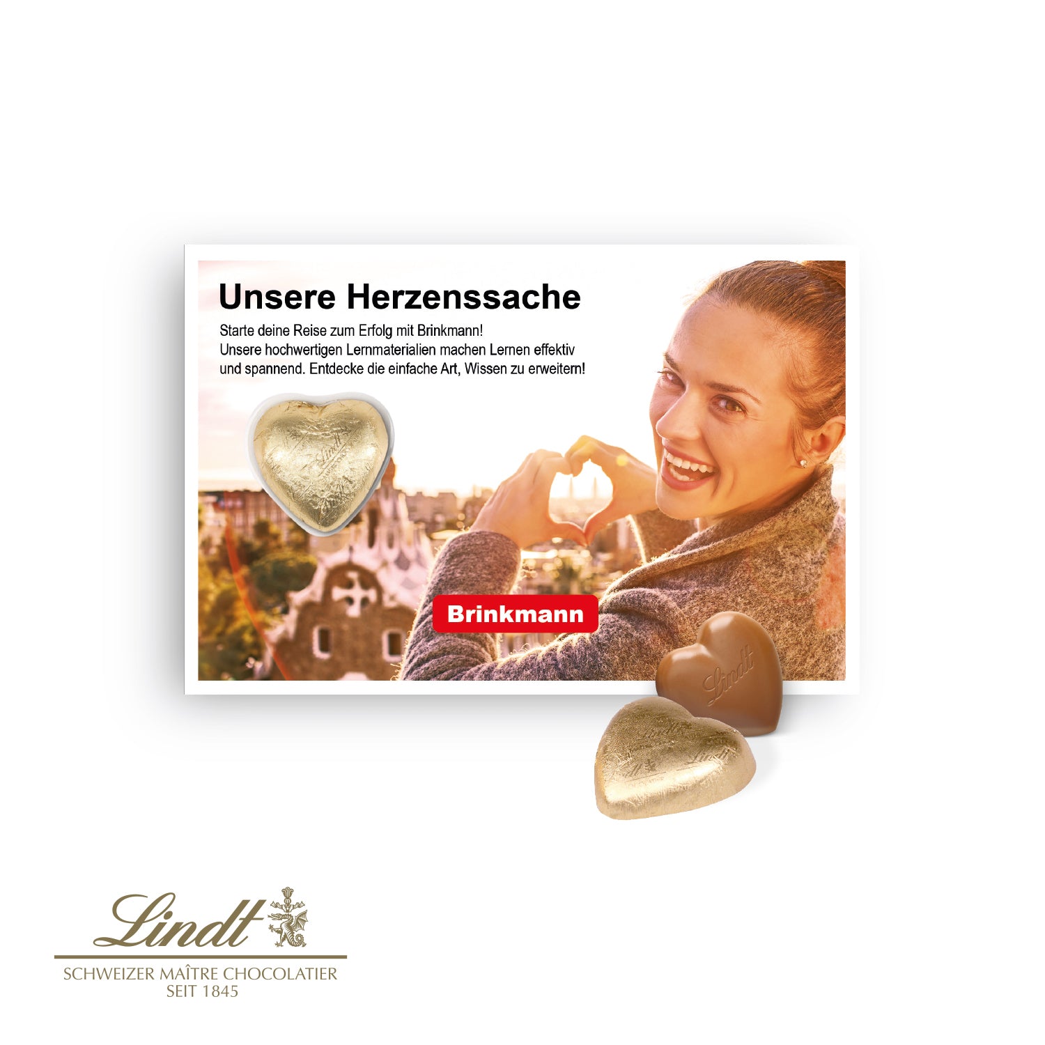 Schokokarte mit Lindt Herz