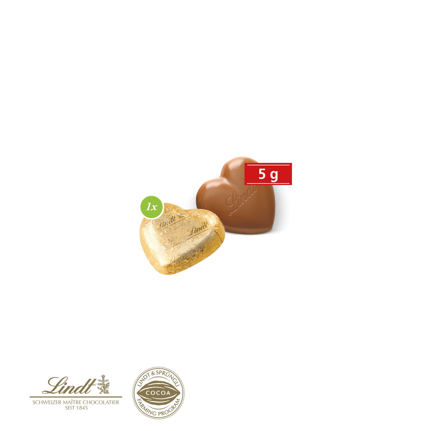Lindt Herz, 5 g im Werbebriefchen