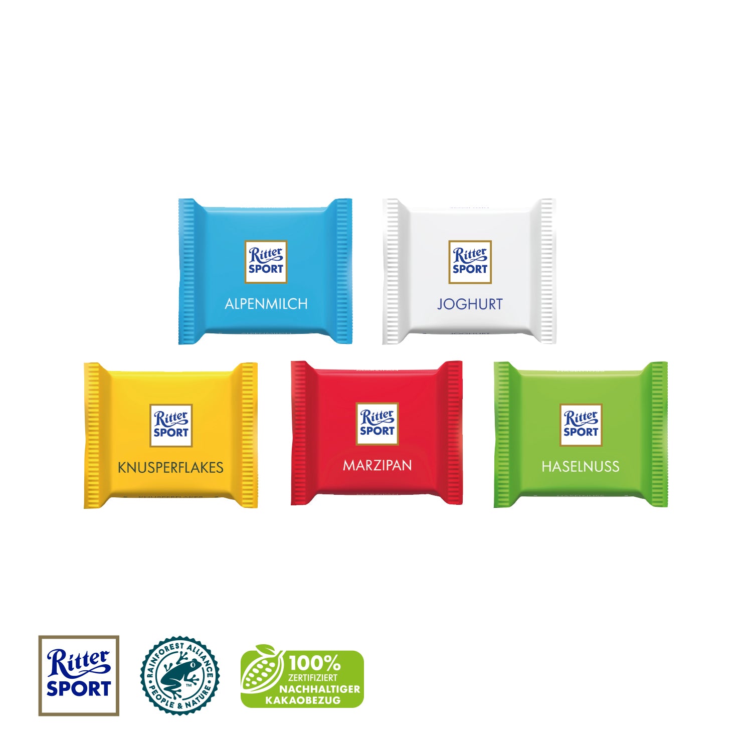 Grußkarte mit Ritter SPORT Schokolade