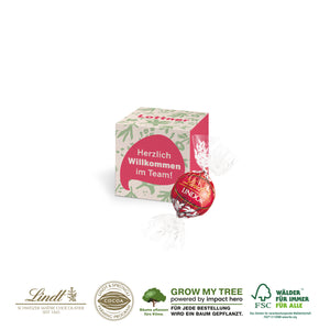 Werbewürfel mit Lindt Lindor Pralinés