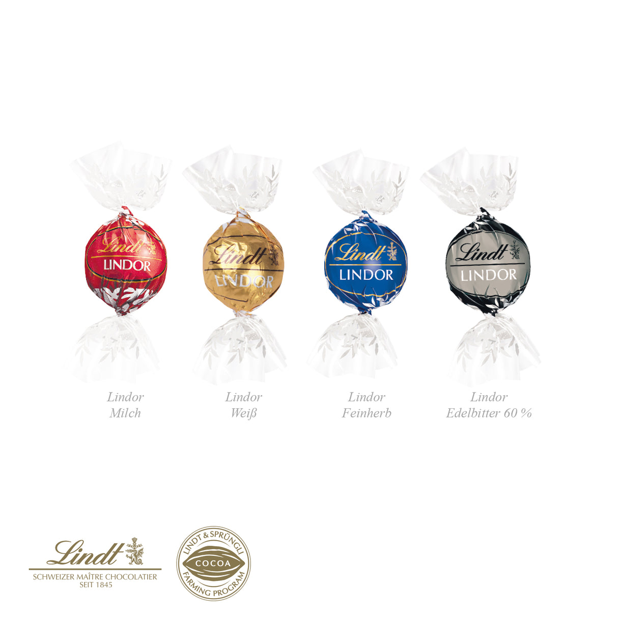 Werbewürfel mit Lindt Lindor Pralinés