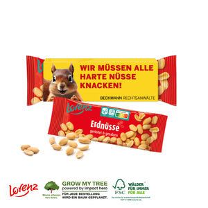 Lorenz Erdnüsse im Werbeschuber