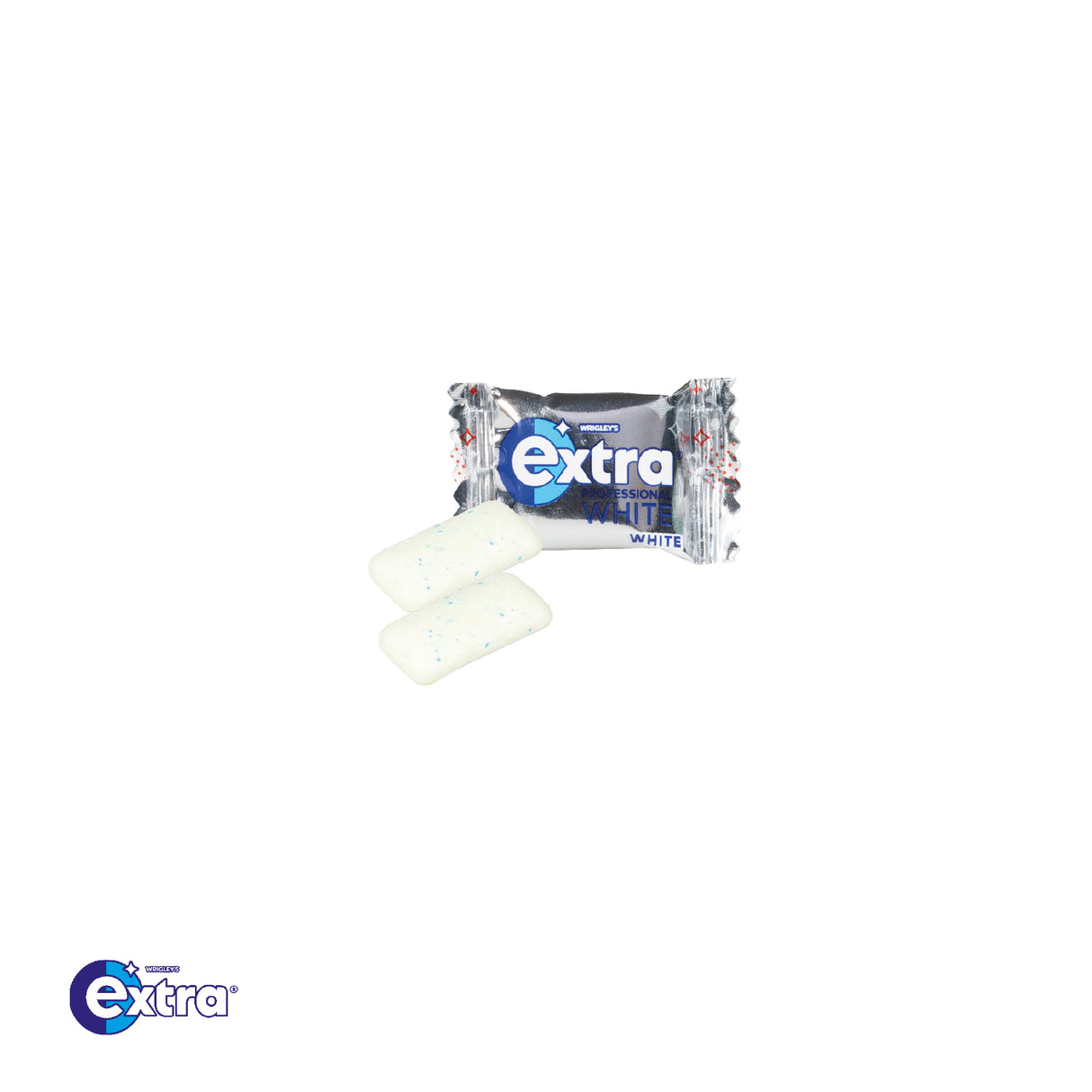 Werbewürfel mit Wrigleys Extra Professional Kaugummi