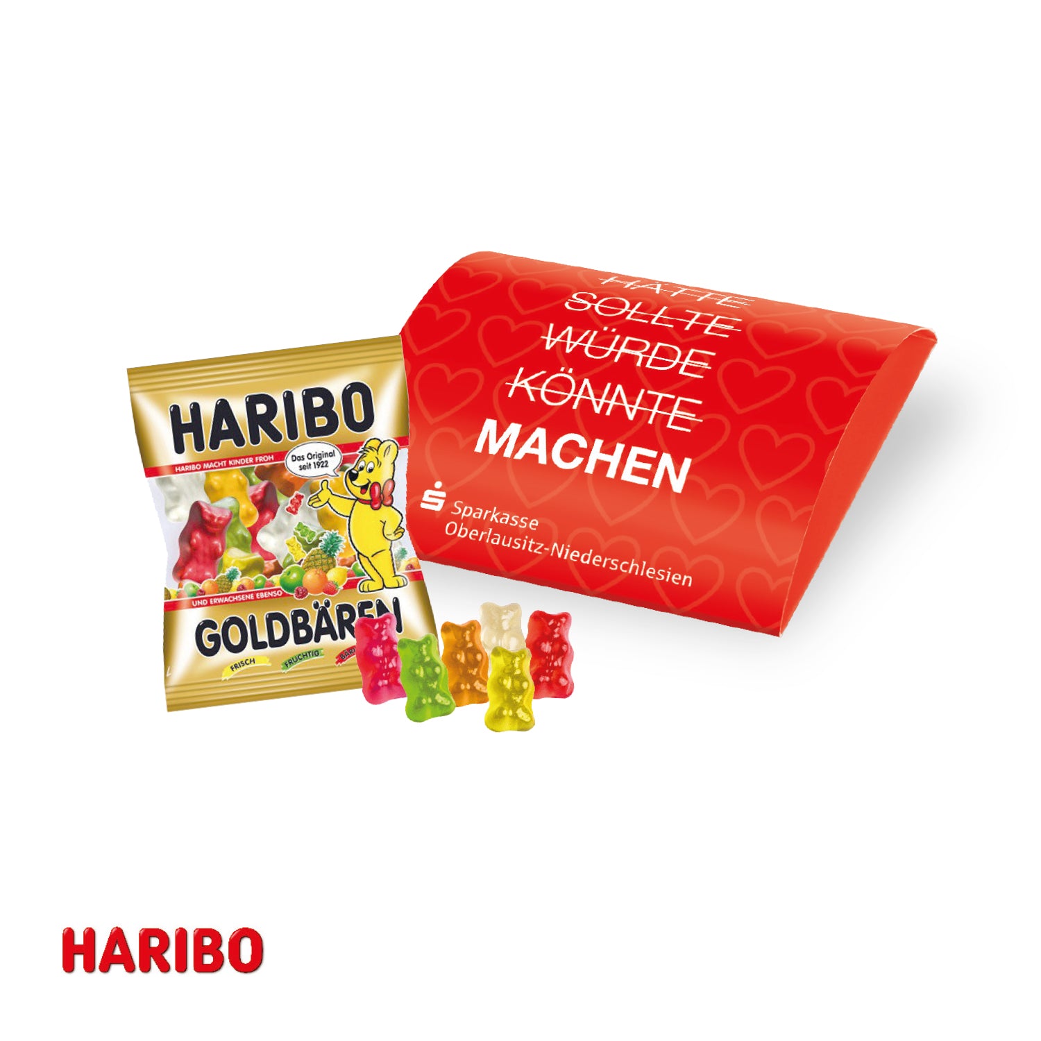 Streuartikel Wahlkampf - Haribo Goldbären im Werbebriefchen