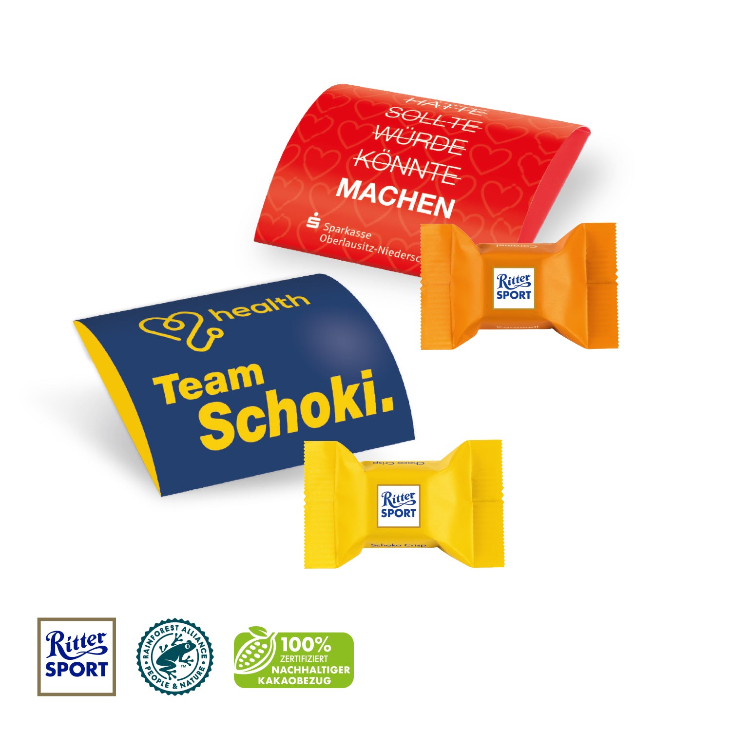 Ritter SPORT "Schokowürfel" im Werbebriefchen