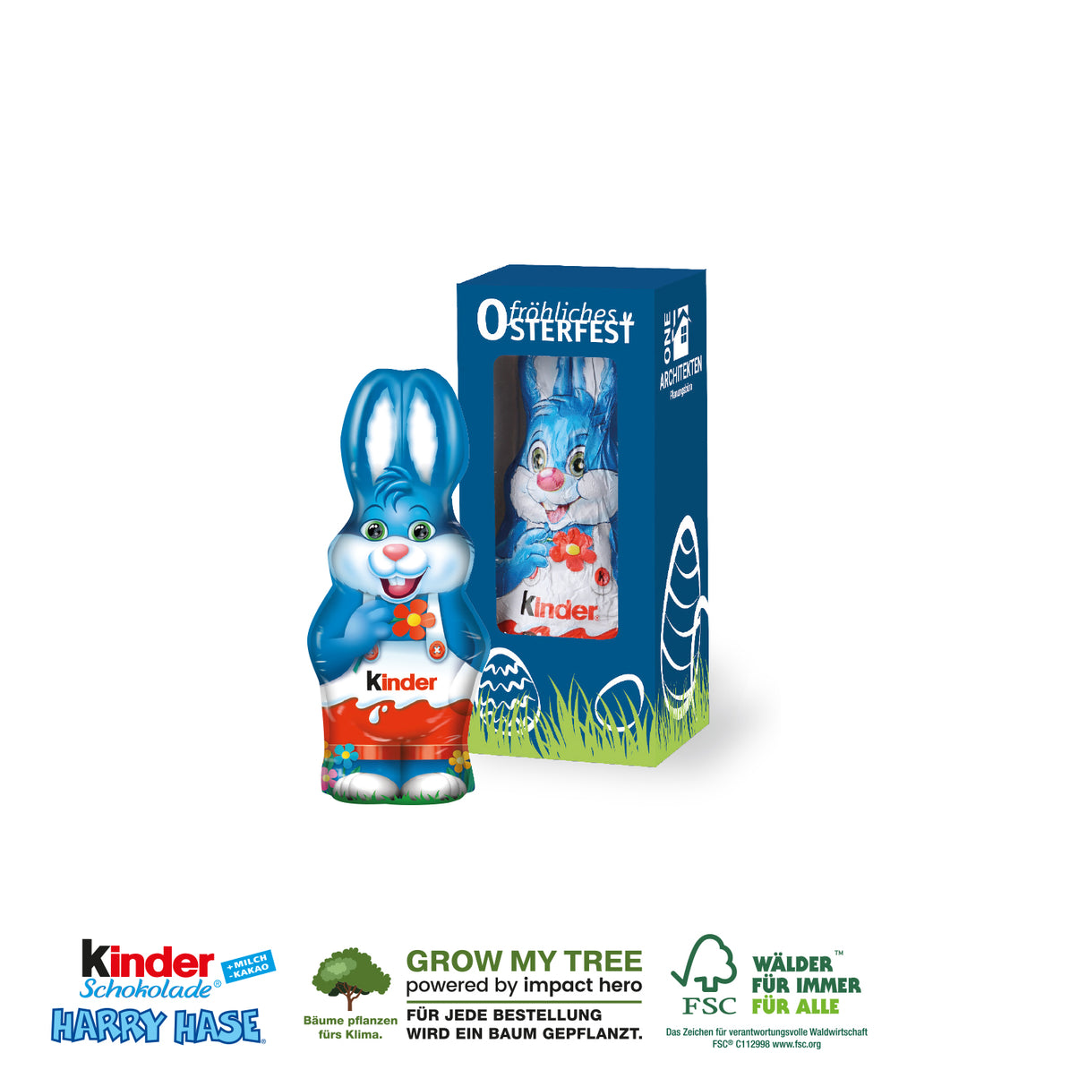 Kinder Schokolade „Harry Hase” in der Werbebox
