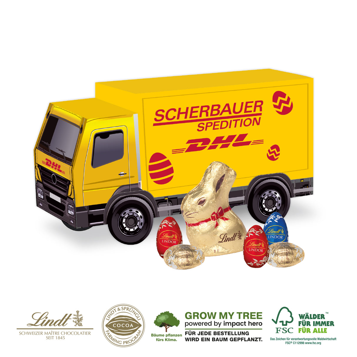 3D Präsent LKW Ostern Lindt