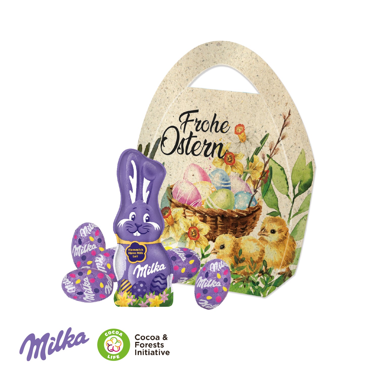 Premium Osterei mit feiner Schokolade Milka