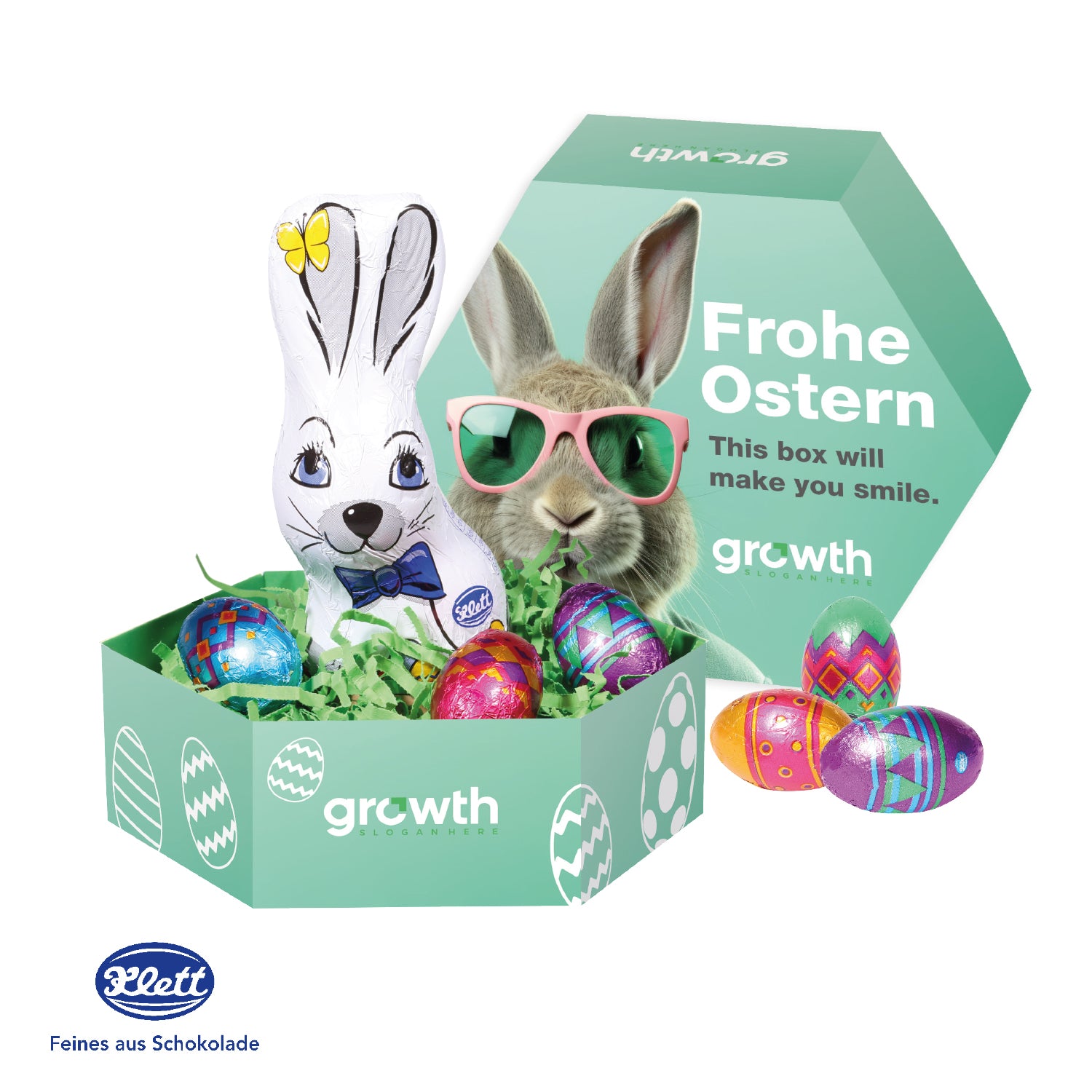 Großes Osternest mit Schokolade von Klett
