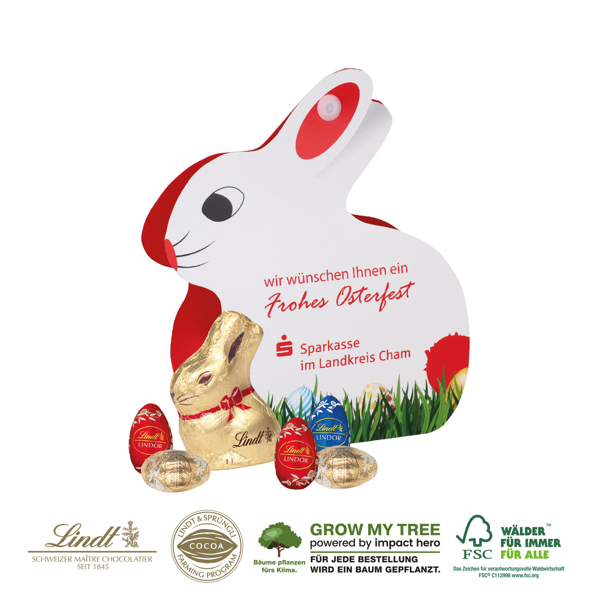 Werbe-Hase mit süßer Füllung Lindt