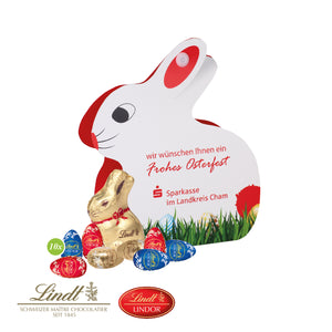 Werbe-Hase mit süßer Füllung Lindt