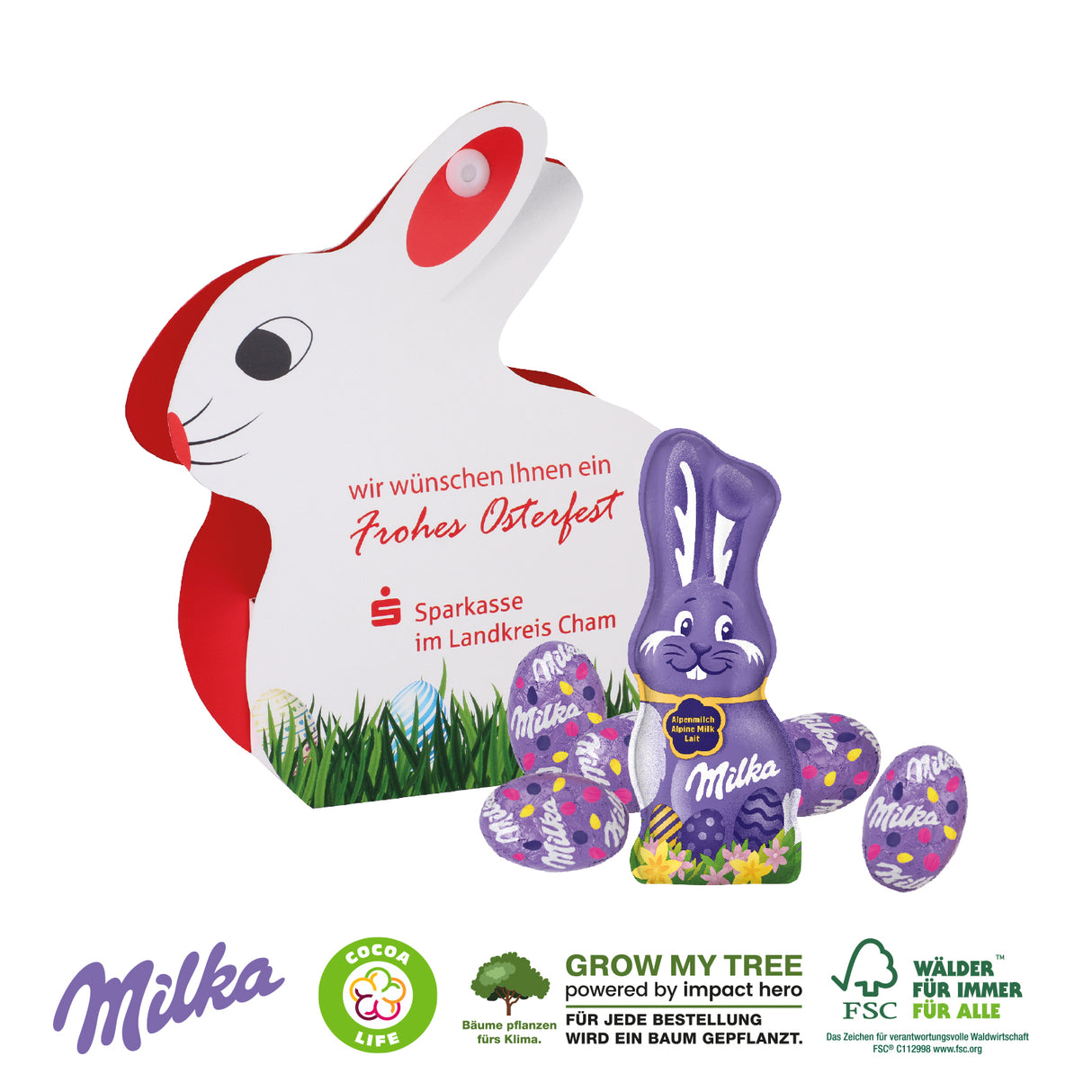 Werbe-Hase mit süßer Füllung Milka