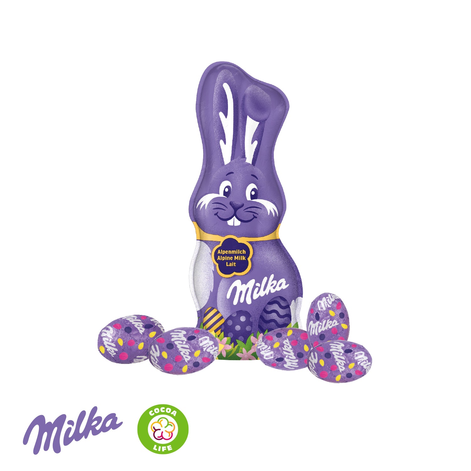 Großes Osternest mit Schokolade von Milka