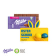Mitarbeiter Ostergeschenk - Milka Schokoladentafel mit Hasenohren