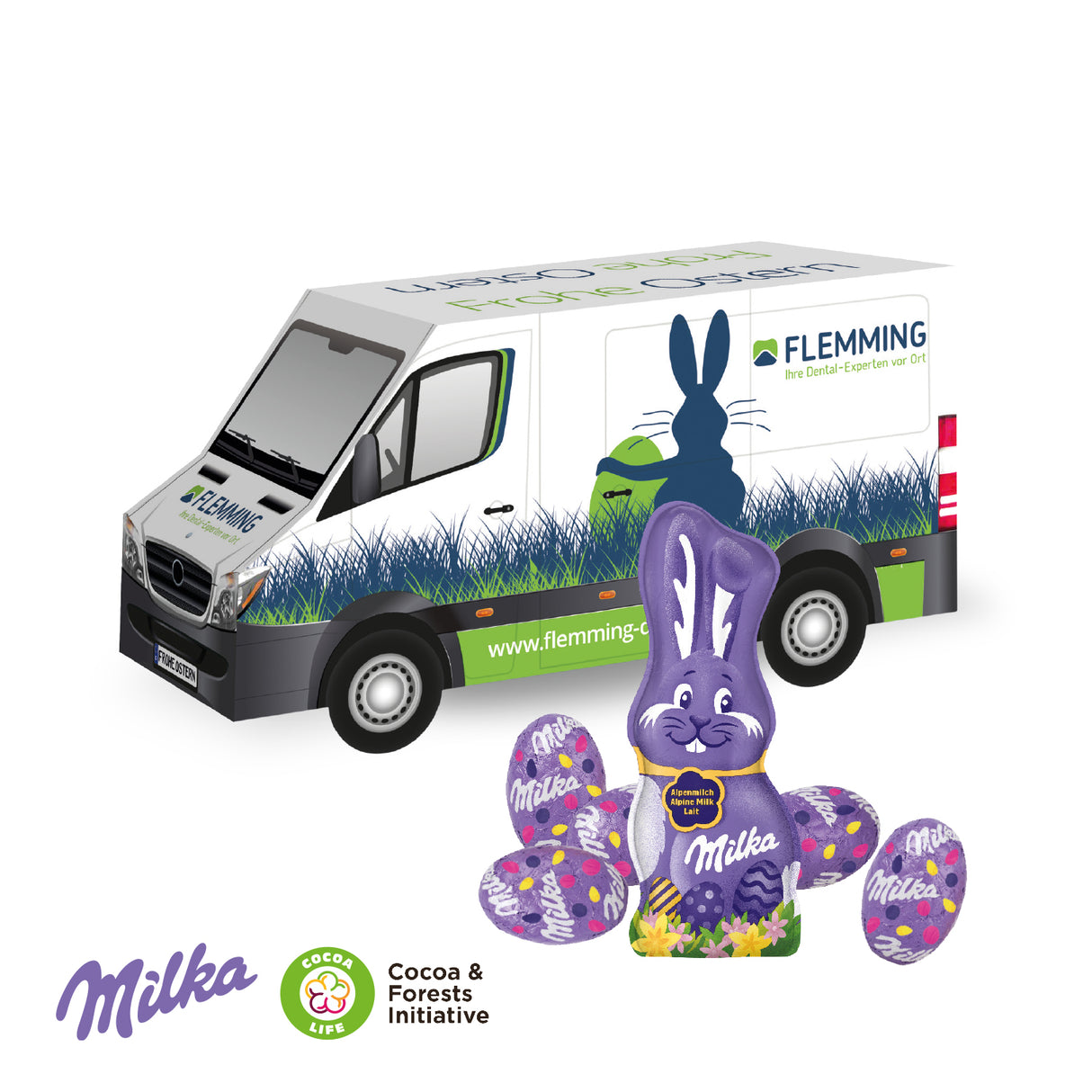 3D Präsent Transporter Ostern Milka