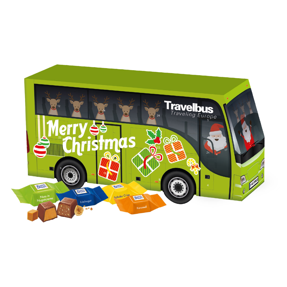Bus Adventskalender mit Logo