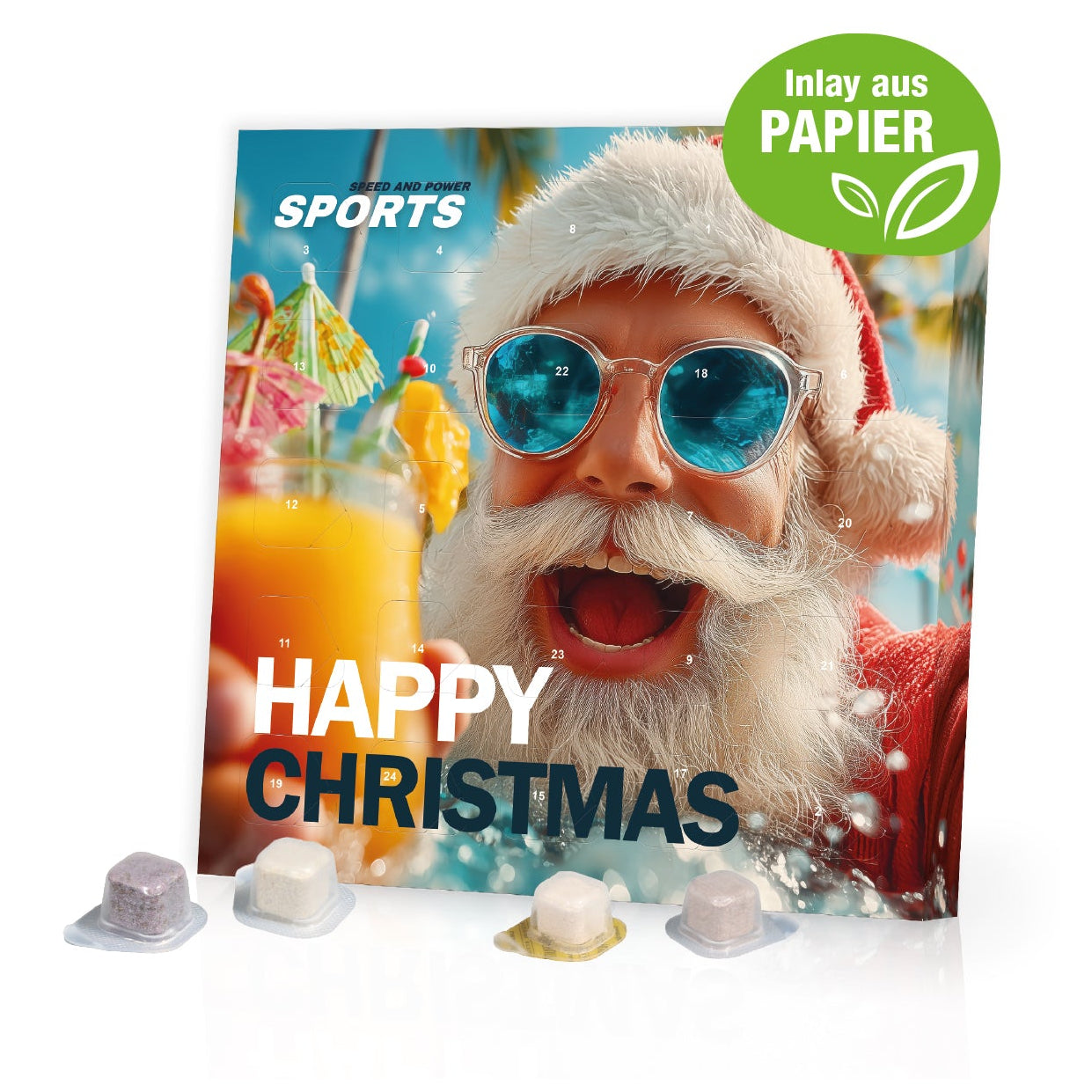 Tisch-Adventskalender Waterdrop®, Inlay aus Papier