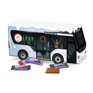 Werbeartikel Bus Adventskalender mit Firmen Logo
