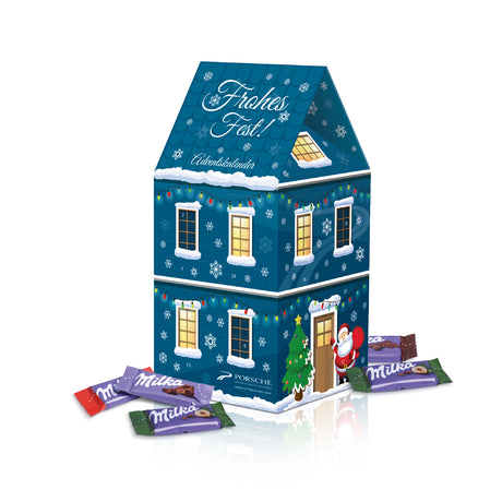 Adventskalender-Haus „XL“ mit Schokolade
