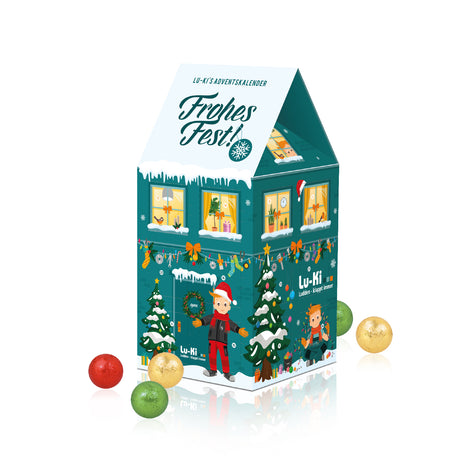 Adventskalender-Haus „XL“ mit Schokolade