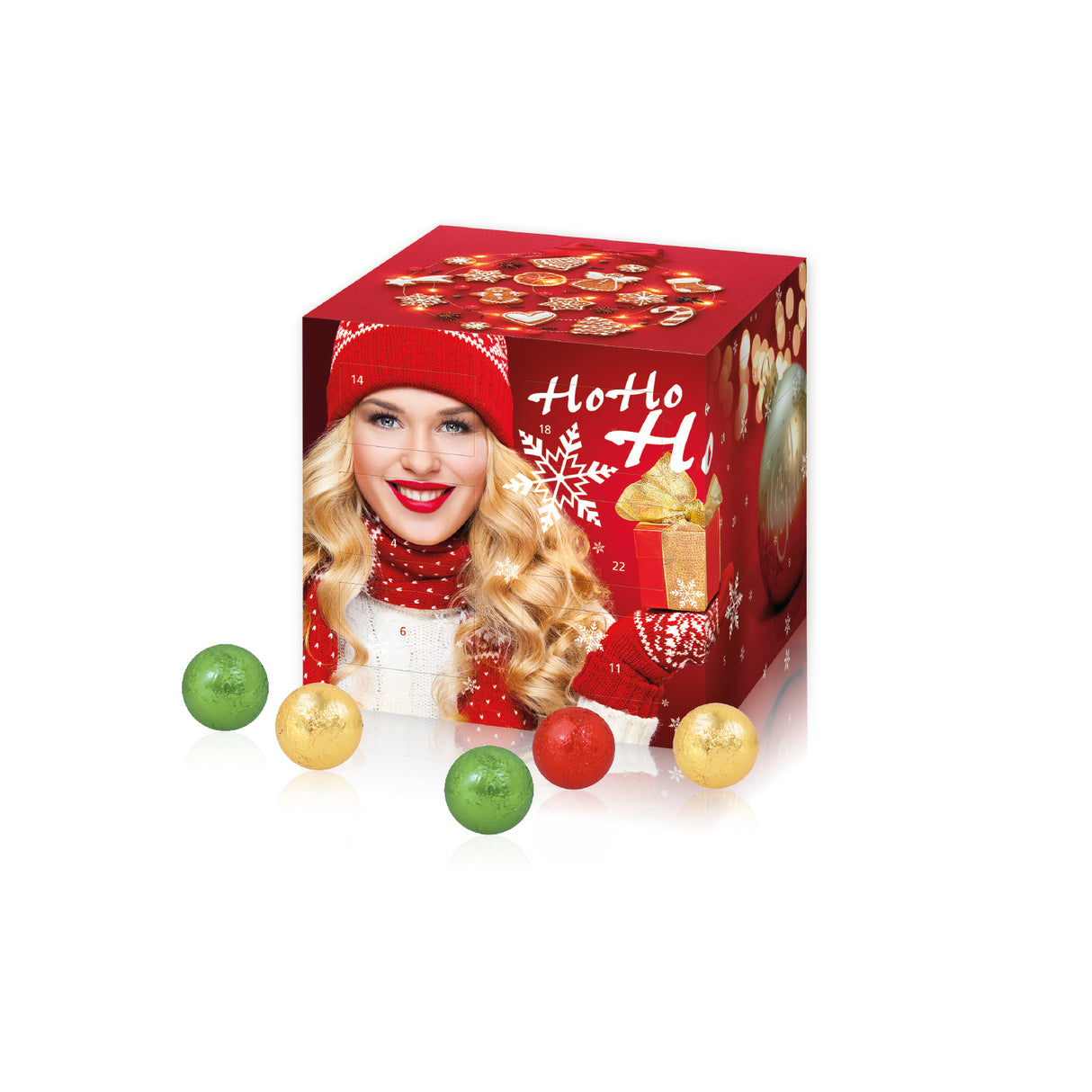 Adventskalender "Cube" mit Schokolade