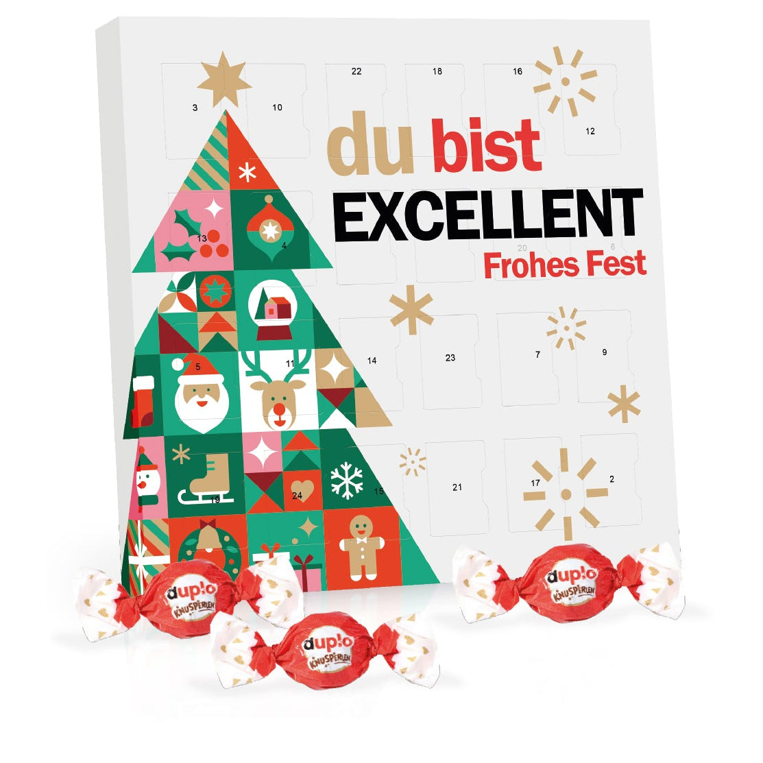 Duplo Werbeartikel Adventskalender mit Firmen Logo