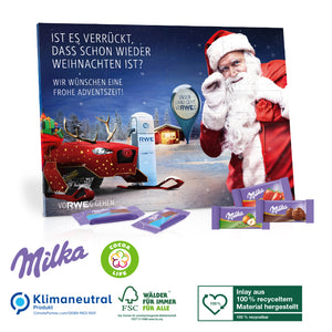 Werbeartikel Adventskalender Milka mit Logo für Firmen