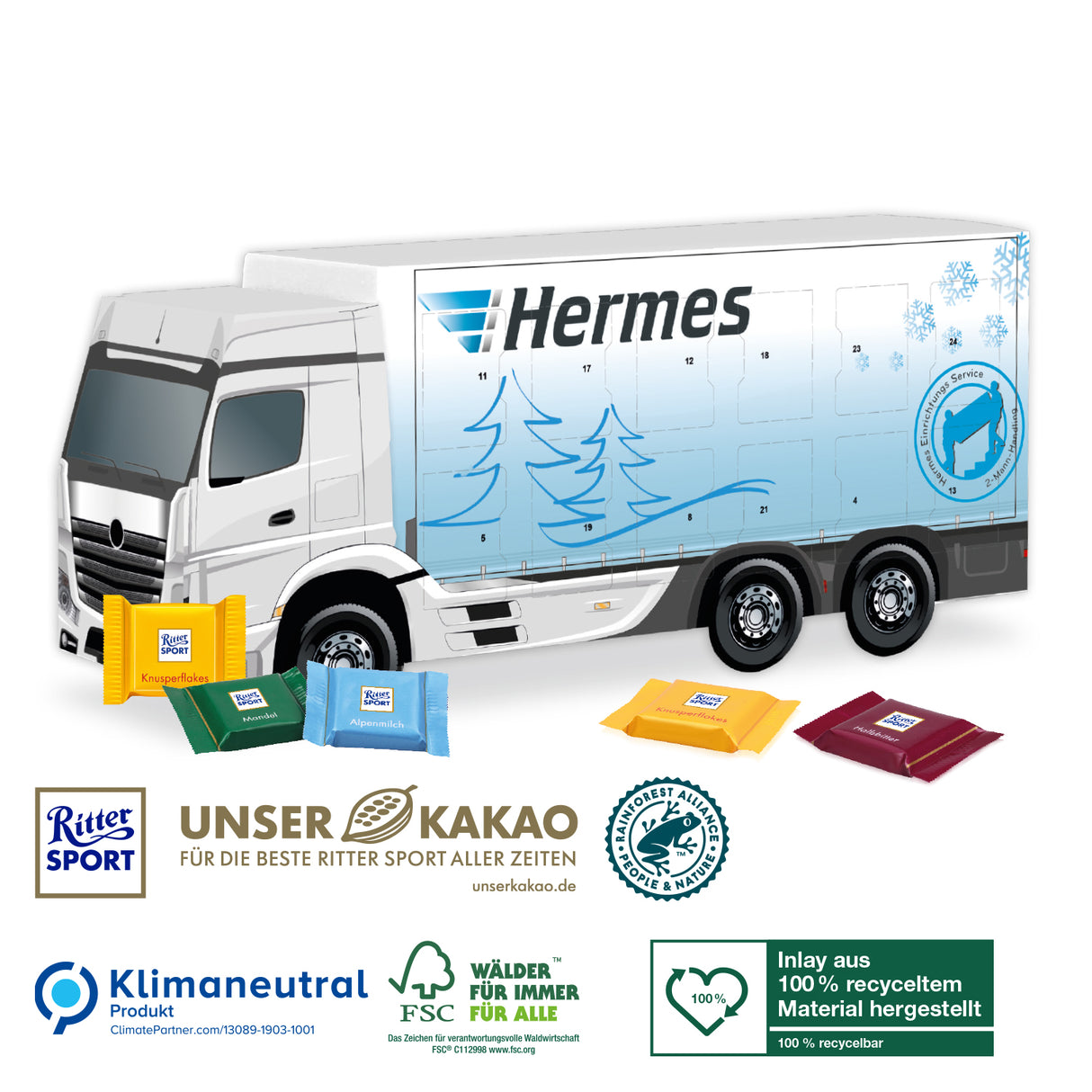 3D Adventskalender „LKW“ Ritter Sport