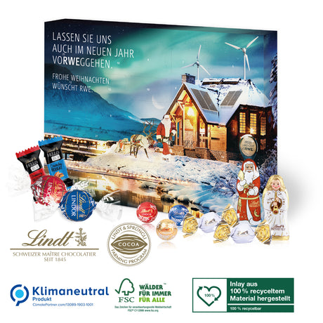 Werbeartikel Adventskalender Lindt für Mitarbeiter, Geschäftspartner und Kunden