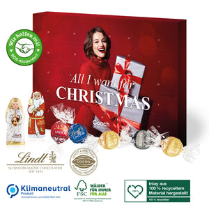 Werbeartikel Adventskalender Lindt für Mitarbeiter, Geschäftspartner und Kunden