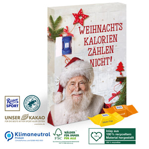 Adventskalender mit Ritter Sport Schokowürfel