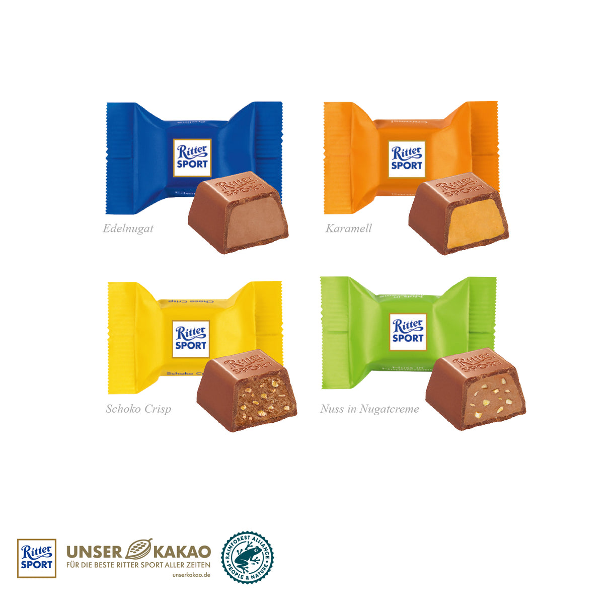 Adventskalender mit Ritter Sport Schokowürfel