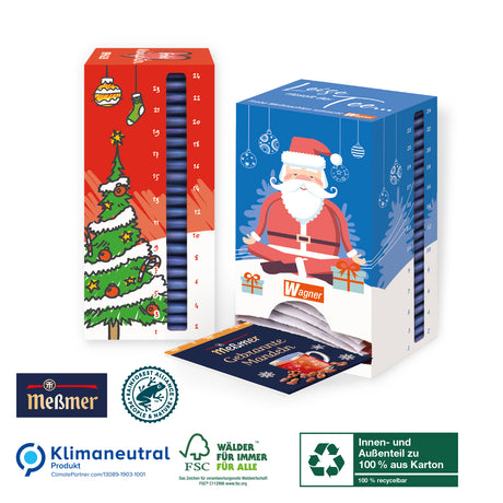 Werbeartikel Adventskalender Tee für Mitarbeiter, Geschäftspartner und Kunden