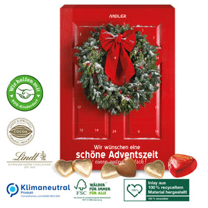 Werbeartikel Adventskalender Lindt für Mitarbeiter, Geschäftspartner und Kunden