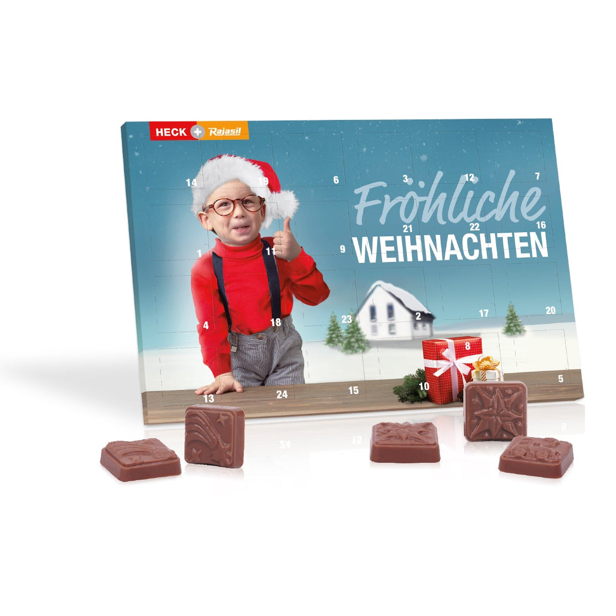 Werbemittel Adventskalender mit Firmen Logo