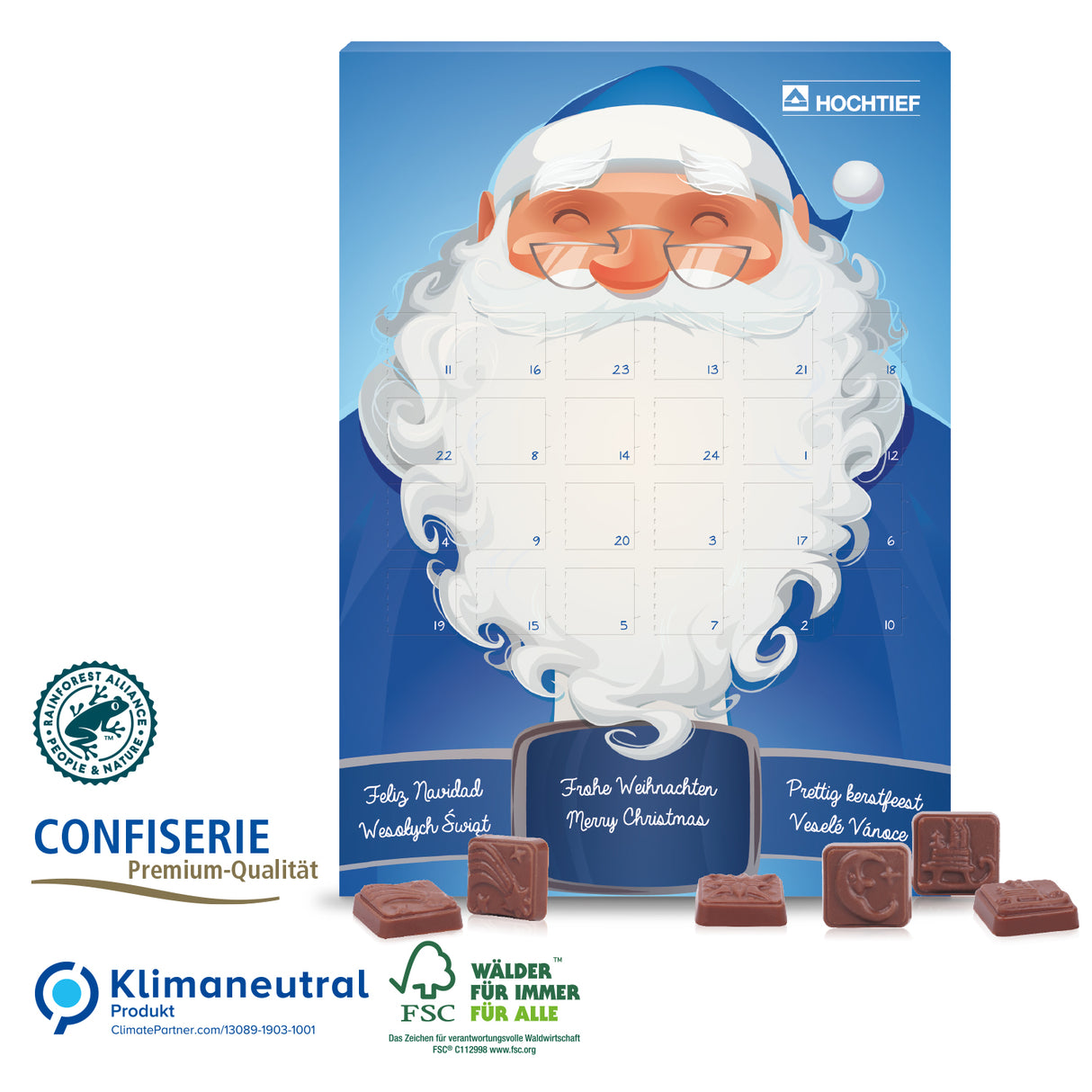 Werbeartikel Adventskalender mit Logo für Firmen