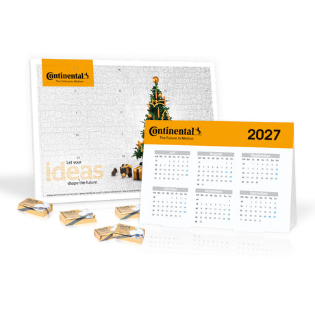 „2 in 1“ Adventskalender Schokolade mit Jahresplaner