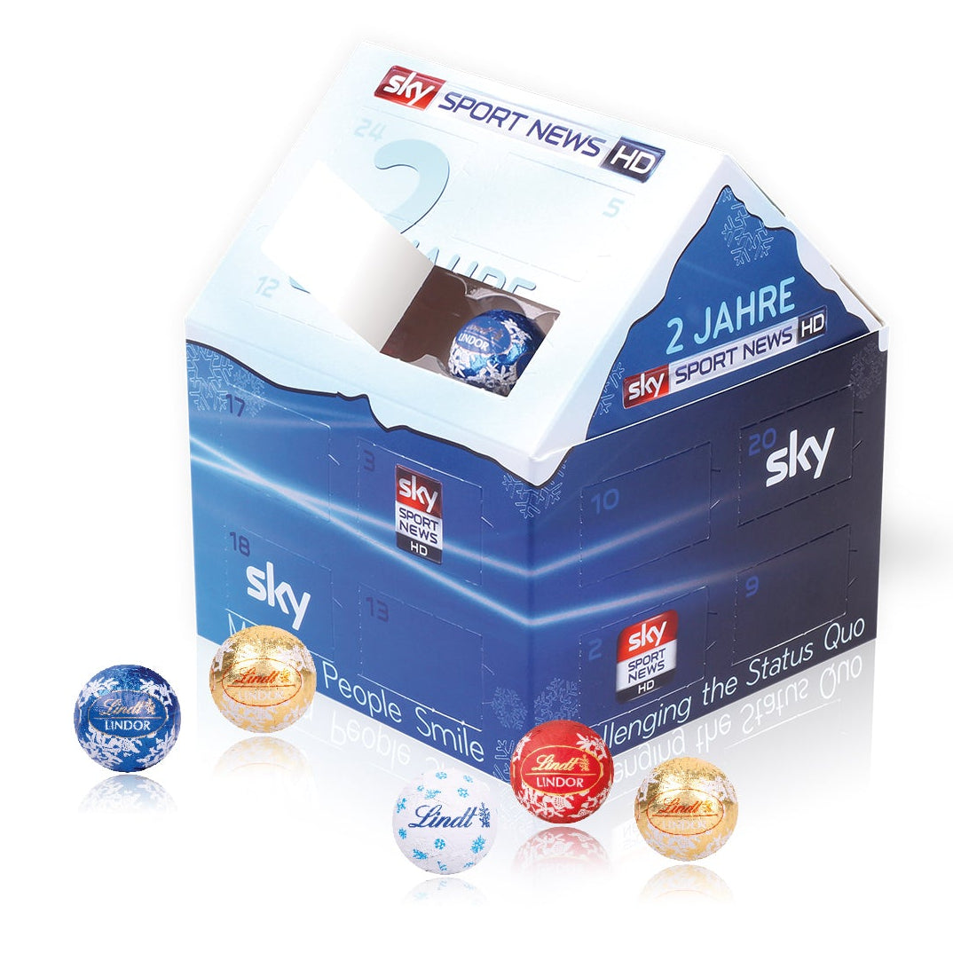 Adventskalender "Weihnachtshaus" Classic mit Schokolade